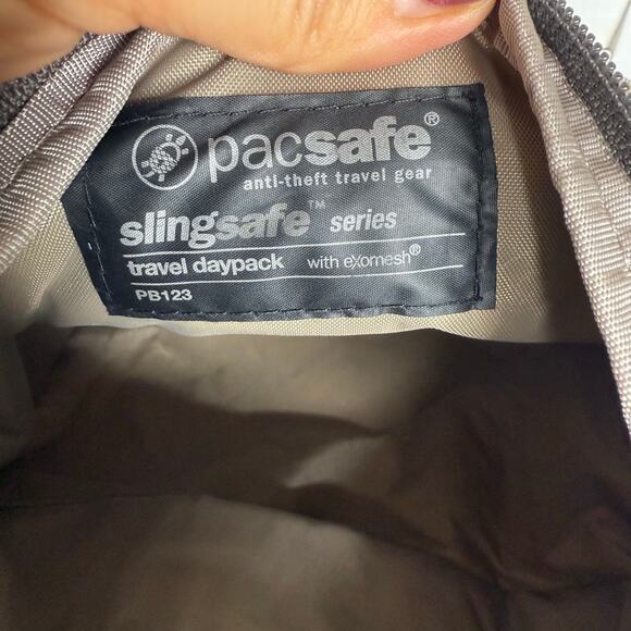 PACSAFE SLINGSAFE SERIES Travel Daypack Backpack Tan Anti Theft Luggage - Picture 9 of 15